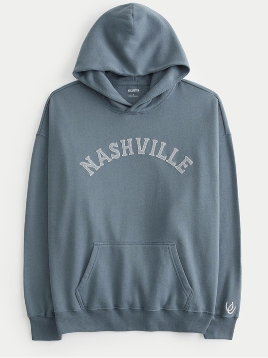 Hollister Tops - NEW!! Hollister Nashville Hoodie in Slate Blue size XL